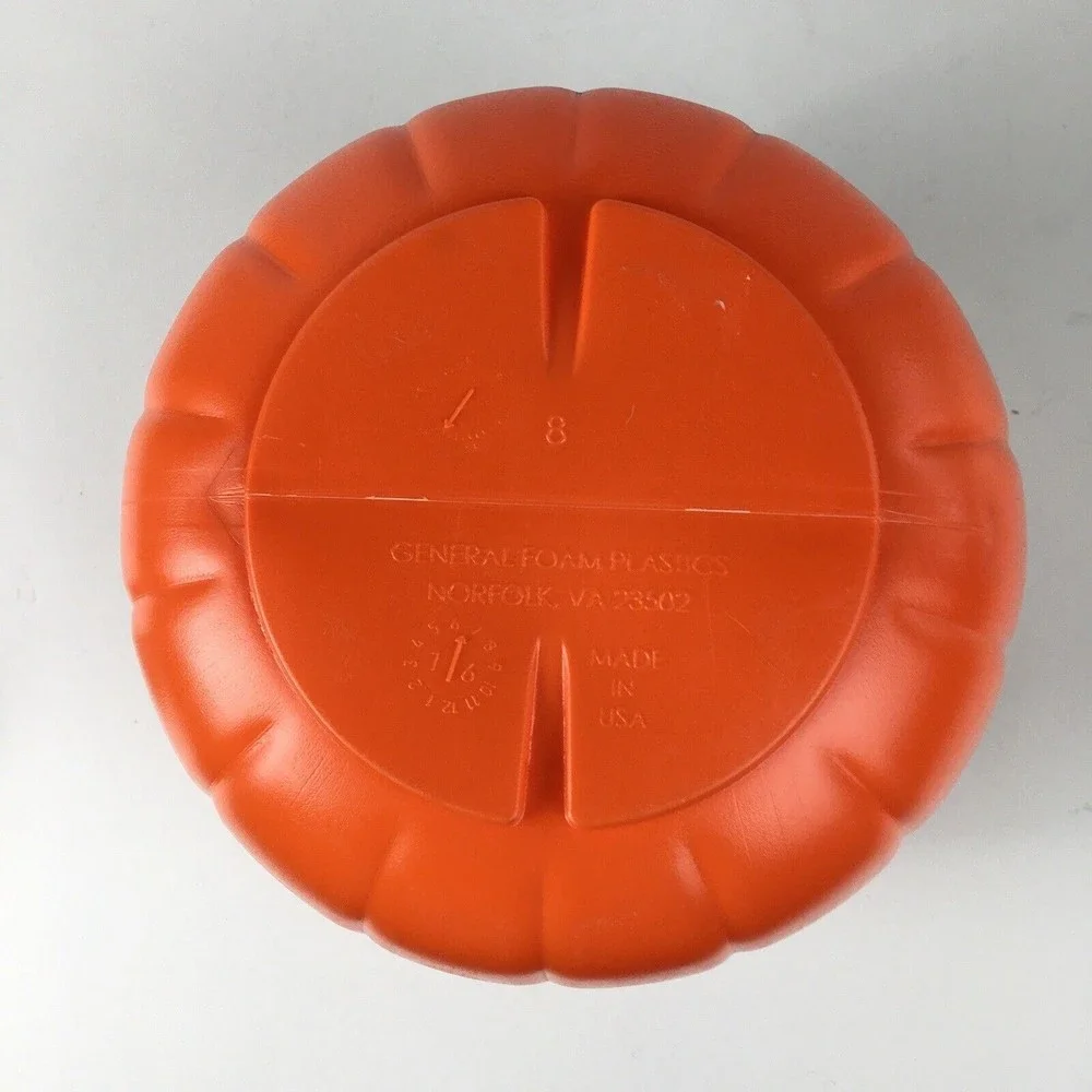 Vtg Norfolk Halloween Pumpkin Blow Mold Pail Bucket Trick-or-treat Made In USA